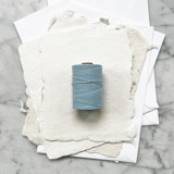 Baby Blue Waxed Linen Twine, 4-Ply Ribbons