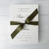 3/4" x 5 Yards Cotton Ribbon - Olive Ribbons