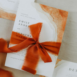 Wedding Ribbon Chiffon 1.5" Wide Rust Ribbons