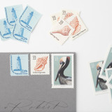 Coastal Affair Postage Set // Set of 5 // $.88 in postage per set Postage Stamps