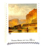 Thomas Moran's "Cliffs of Green River" Postage Stamps | Four Centuries of American Art Series | Vintage Unused USPS Postage 32c | Pack of 10 Postage Stamps
