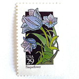 Pasqueflower Postage Stamps | American Wildflower Series | Purple Flower | Botanical | Vintage Unused USPS Postage 29c | Pack of 10 Postage Stamps