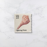 Lightning Whelk | Vintage Stamp, 22 cents, 1985 | 5 each Postage Stamps