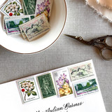 Garden Botanical Vintage Postage, 10 Sets Postage Stamps