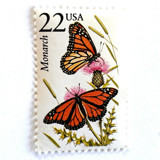 Monarch Butterfly Postage Stamps | North American Wildlife Series | Vintage Unused USPS Postage 22c | Pack of 10 Postage Stamps