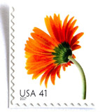 Orange Gerbera Daisy Postage Stamps | Beautiful Blooms Series | Orange Flowers | Botanical | Wedding Stamps | Vintage Unused USPS Postage 41c | Pack of 10 Postage Stamps