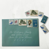 Holiday Vintage Postage Set | Winter Wonderland | One Ounce | Set of 5 Postage Stamps