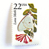 Luna Moth Postage Stamps | North American Wildlife Series | Vintage Unused USPS Postage 22c | Pack of 10 Postage Stamps