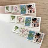 $1.37 face value . Fern Floral postage stamps . Set of 5 Postage Stamps