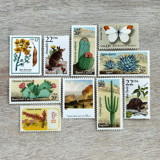 78 cents . Southwest Desert vintage postage stamp variety pack . Set of 5 Postage Stamps