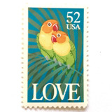 Love Birds Postage Stamps | Love Series | Fischer’s Lovebirds | Tropical Wedding Stamps | Valentine | Vintage Unused USPS Postage 52c | Pack of 10 Postage Stamps