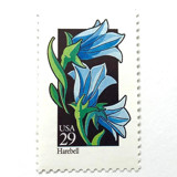 Harebell Postage Stamps | American Wildflower Series | Blue Flower | Botanical | Vintage Unused USPS Postage 29c | Pack of 10 Postage Stamps