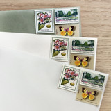 51 cents . Pink apple blossom vintage postage stamps add-on . Set of 5 Postage Stamps