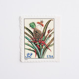 32 Cent Pineapple Postage Stamps // Set of 10 // UNUSED Vintage Stamps Postage Stamps