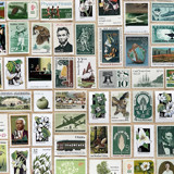 $1.07 . Green Vintage Postage Stamp Variety Pack . Set of 5 Postage Stamps
