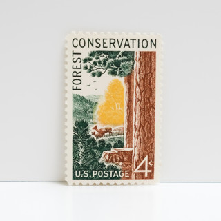 Vintage Unused Stamps - Forest Conservation, 4 cent - Set of 5 Postage Stamps