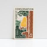 Vintage Unused Stamps - Forest Conservation, 4 cent - Set of 5 Postage Stamps