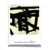 Franz Kline's "Mahoning" Postage Stamps | Four Centuries of American Art Series | Vintage Unused USPS Postage 32c | Pack of 10 Postage Stamps