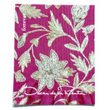 Oscar de la Renta Pink Floral Fabric Postage Stamps | Gray Pattern | ODLR | Fashion Designer | Wedding Stamps | Unused USPS Forever Stamp | Pack of 5 Postage Stamps
