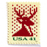Holiday Knits “Reindeer” Postage Stamps | Contemporary Christmas Series | Vintage Unused USPS Postage 41c | Pack of 10