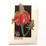 Mexican Hat Postage Stamps | American Wildflower Series | Red Flower | Botanical | Vintage Unused USPS Postage 29c | Pack of 10 Postage Stamps