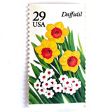 Daffodil Postage Stamps | Spring Garden Flowers | Botanical | Wedding Stamps | Vintage Unused USPS Postage 29c | Pack of 10 Postage Stamps
