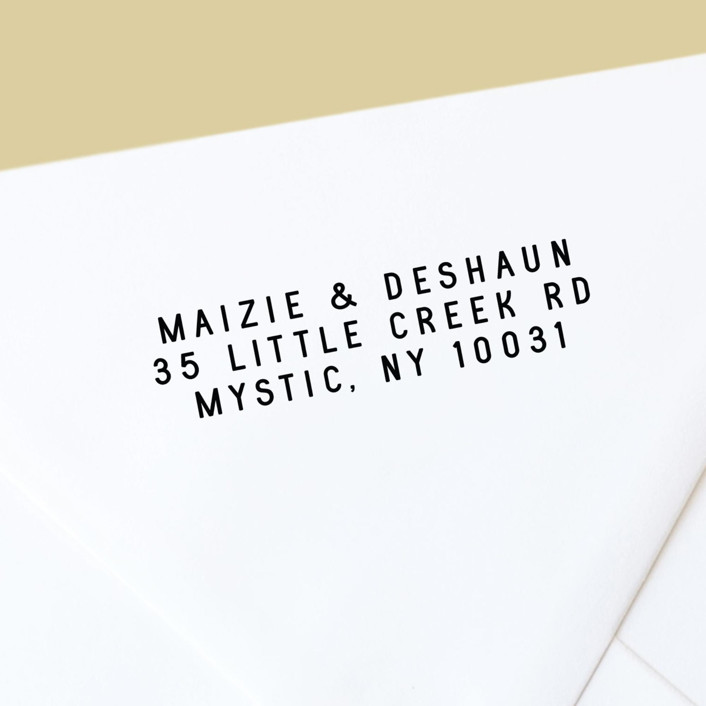 Minimalistic Custom SelfInking Return Address Stamp Stamps by The
