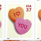 Candy Hearts Postage Stamps | Love Series | Conversation Hearts | Sweetheart | Wedding Stamps | Valentine | Vintage Unused USPS Postage 37c | Pack of 10 Postage Stamps