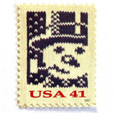 Holiday Knits “Snowman” Postage Stamps | Contemporary Christmas Series | Vintage Unused USPS Postage 41c | Pack of 10