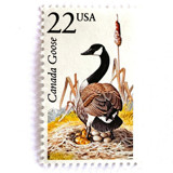Canada Goose Postage Stamps | North American Wildlife Series | Vintage Unused USPS Postage 22c | Pack of 20 Postage Stamps