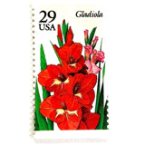 Gladiola Postage Stamps | Summer Garden Flowers Series | Red Flower | Botanical | Wedding Stamps | Vintage Unused USPS Postage 29c | Pack of 10 Postage Stamps