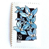 Bluets Postage Stamps | American Wildflower Series | Blue Flower | Botanical | Vintage Unused USPS Postage 29c | Pack of 10 Postage Stamps
