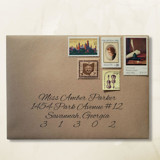 Warm Neutrals Vintage Postage Set | "Classical Romance" | One Ounce | Set of 5 Postage Stamps