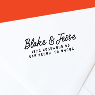 Custom Self-Inking Return Address Stamp | Handwritten Style Font Postage Stamps