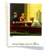 Edward Hopper's "Nighthawks" Postage Stamps | Four Centuries of American Art Series | Vintage Unused USPS Postage 32c | Pack of 10 Postage Stamps
