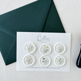 Wildflower Blue Floral Wax Seal Self-adhesive| Set Of 6 Wax Seals