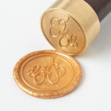 Your Initials on Wax Seal Stickers, Custom Wax Seals  | Set of 10 Wax Seals
