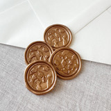 Antique Gold graduation wax seal - Graduation cap throw | Set of 10 Wax Seals
