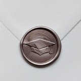 Customizable Color Graduation Cap Self-adhesive Wax Seals, Set of 5 Wax Seals
