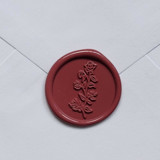 Customizable Color Floral Branch Self-adhesive Wax Seals, Set of 5 Wax Seals