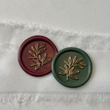 Custom Olive Branch Wax Seals with Gold Accent (set of 10) Wax Seals