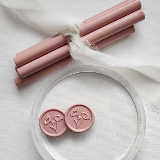 Poppy Wax Seals in Dusty Rose Wax Seals