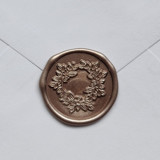 Customizable Color Wreath Self-adhesive Wax Seals, Set of 5 Wax Seals