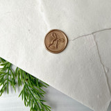 Bow Antique Gold Wax Seal - set of 10