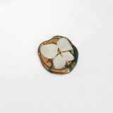 White Hydrangea Wax Seal in Green Gold | Pack of 10 Wax Seals