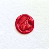 Sweetheart Cherries- Hand-crafted Wax Seals - Customizable Color- Set of 25 Wax Seals