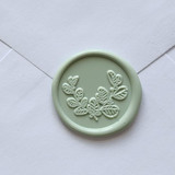 Customizable Color Eucalyptus Self-Adhesive Wax Seals, Set of 5 Wax Seals