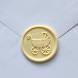 Customizable Color Baby Stroller Self-adhesive Wax Seals, Set of 5 Wax Seals