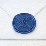 Baseball- Customizable Color- Set of 25 Hand-crafted Wax Seals Wax Seals