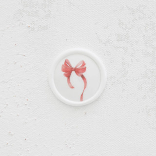 Red Bow Wax Seals for Wedding Invites and Cards | Set of 25 Wax Seals